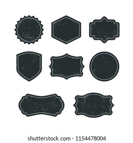 Set of grunge blank badges