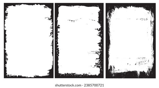 Set of grunge border frmes.Grunge backgrounds.