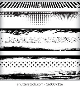 Set of grunge borders 