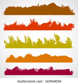 Set of grunge borders. Grunge background, Grunge brushes. Retro background. Vintage background. Design elements. Grunge texture. Business background. Texture background. Abstract shapes