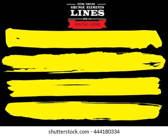 Set of grunge borders. Isolated stock vector design template