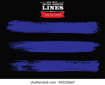 Set of grunge borders. Isolated stock vector design template