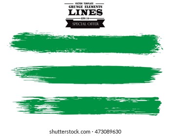 Set of grunge borders. Isolated stock vector design template