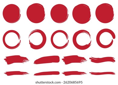 set of grunge brush stroke. grunge paint stroke collection . 
