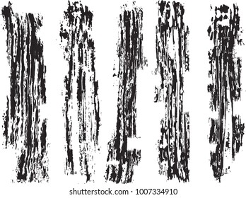 Set of grunge brush strokes 
