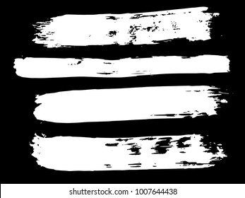 Set of grunge brush strokes  
