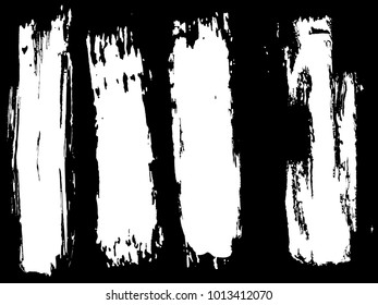 Set of grunge brush strokes  
