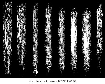 Set of grunge brush strokes  
