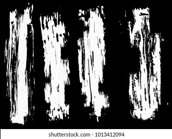Set of grunge brush strokes  
