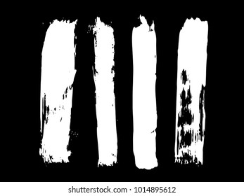 Set of grunge brush strokes    
