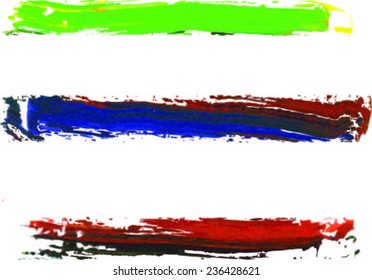 Set of grunge brush strokes 