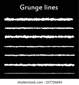 Set of grunge brush strokes