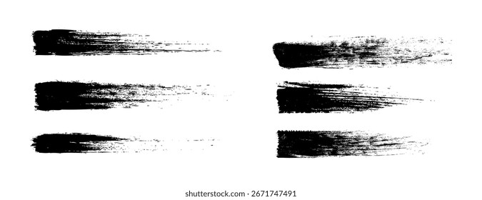 Set of grunge brush strokes