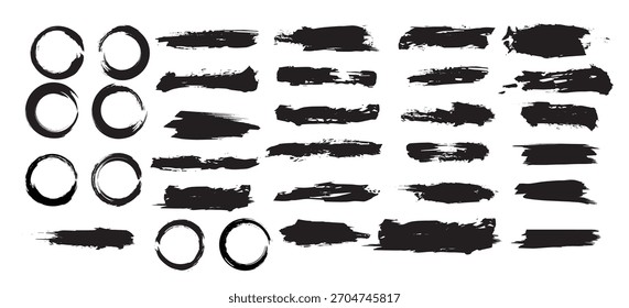 Conjunto de pinceladas grunge
