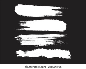 Set of grunge brush strokes