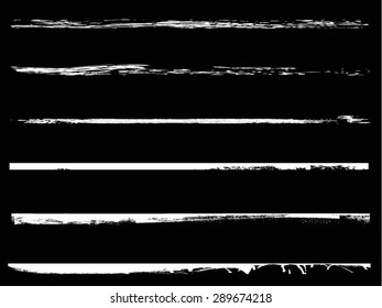 Set of grunge brush strokes