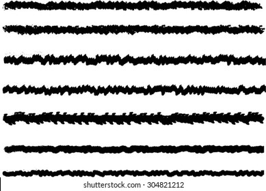 Set of grunge brush strokes