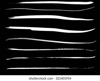 Set of grunge brush strokes