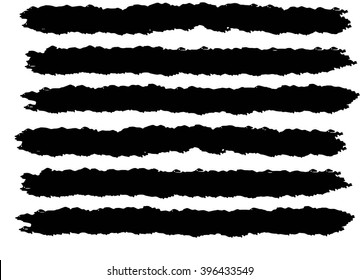 Set of grunge brush strokes