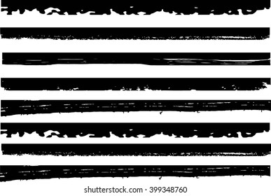 Set of grunge brush strokes