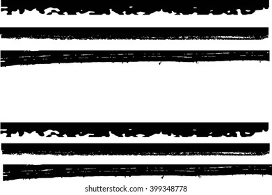 Set of grunge brush strokes