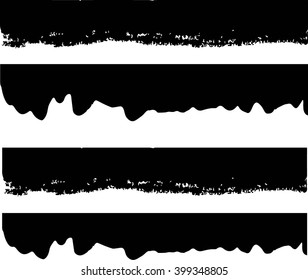 Set of grunge brush strokes