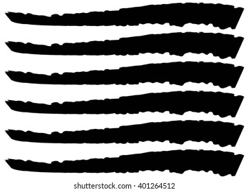 Set of grunge brush strokes