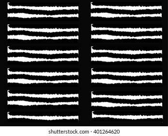 Set of grunge brush strokes