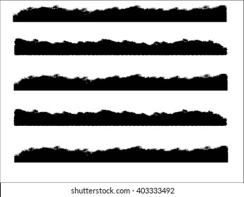 Set of grunge brush strokes