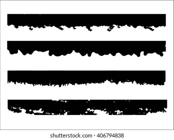 Set of grunge brush strokes