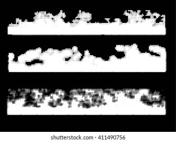 Set of grunge brush strokes