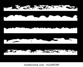 Set of grunge brush strokes