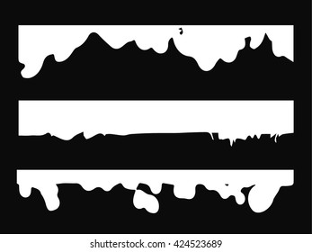 Set of grunge brush strokes