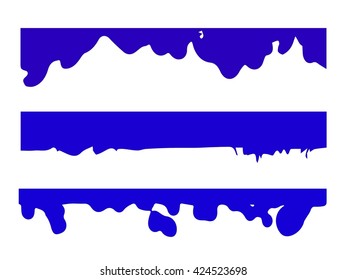 Set of grunge brush strokes