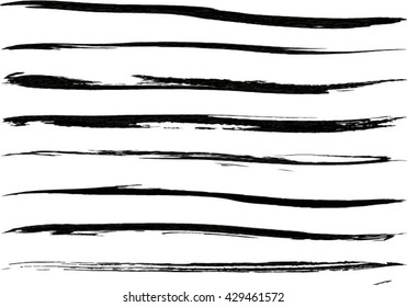 Set of grunge brush strokes