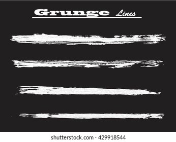 Set of grunge brush strokes