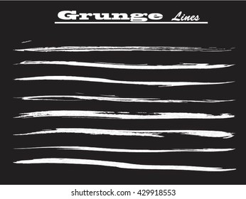 Set of grunge brush strokes