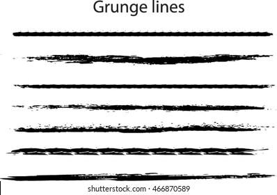 Conjunto de pinceladas grunge 