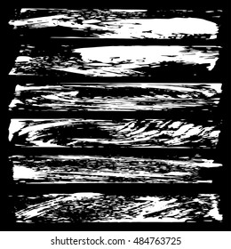 Set of grunge brush strokes
