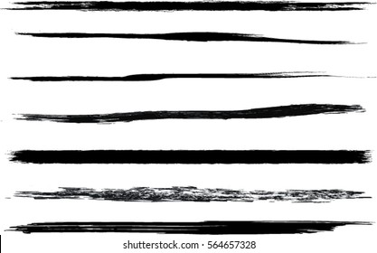 Set Of Grunge Brush Strokes 