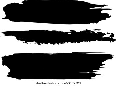 Set of grunge brush strokes