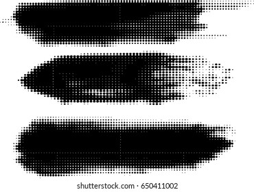 Set of grunge brush strokes