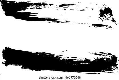 Set of grunge brush strokes