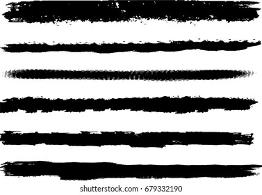 Set Of Grunge Brush Strokes