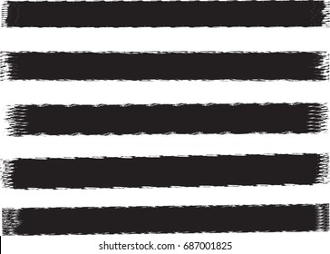 Set of grunge brush strokes 
