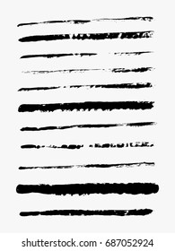 Set of grunge brush strokes