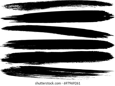 Set of grunge brush strokes
