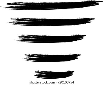 Set of grunge brush strokes
