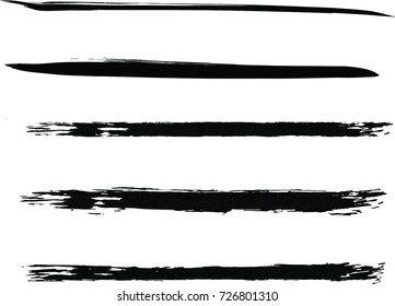 Set of grunge brush strokes