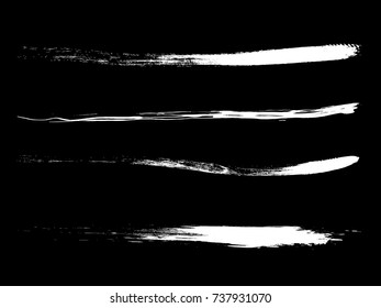 Set of grunge brush strokes 
